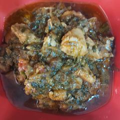 A picture of Chicken with fenugreek leaves.