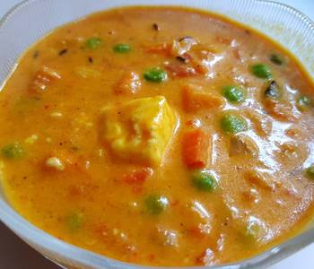 Easy Recipe Indian Mattar Paneer  Green Peas  Cottage Cheese Curry Delicious Simple