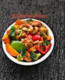 Thai chicken and vegetable spicy stir fry