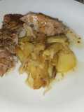 Cabrito al horno con patatas panadera