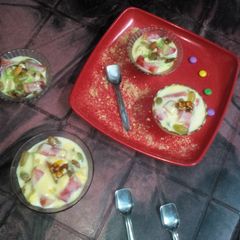 A picture of Healthy fruit custard.
