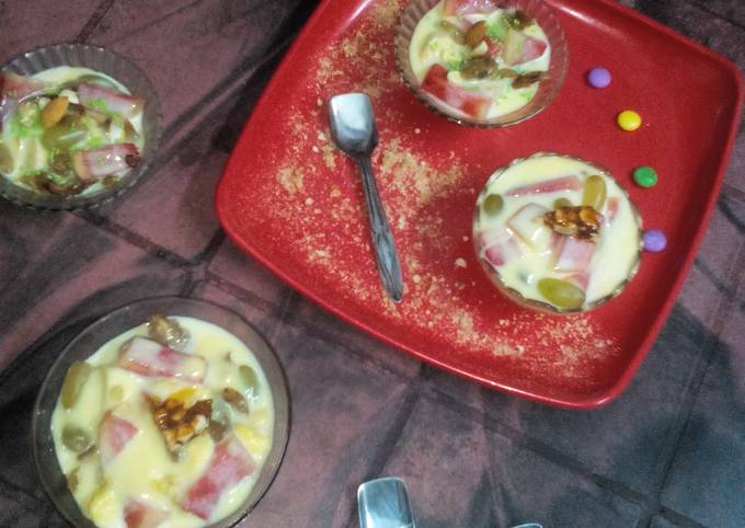 healthy fruit custard recipe main photo