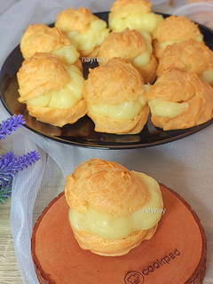 Foto resep Kue Sus Vla Durian (Pastry Choux Gluten Free)
