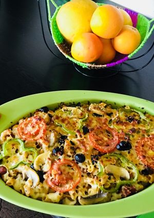 صورة لوصفة معكرونة بالخضار
