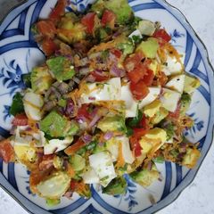 A picture of Tomatoes avocado egg salad.