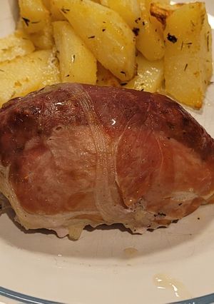 A picture of Turkey with Sausage and Sage Stuffing.