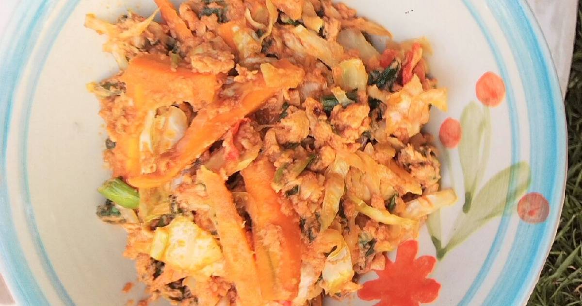 Vegetable Egg Sauce Recipe by Naazy_ Cookpad