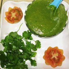 Coriander tomato Chutney A picture of Coriander tomato Chutney.