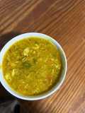 Sopa de verdura y huevo