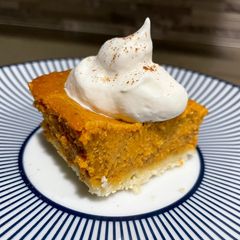 A picture of Pumpkin Dessert Squares with Shortbread Crust.