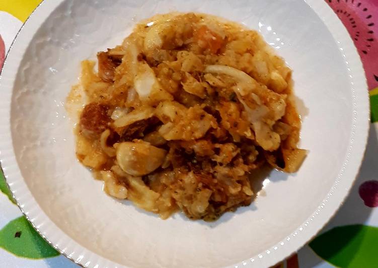 Trinchado de Col y nabo con chorizo