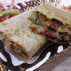 A picture of Stuffed Moong dal chila.