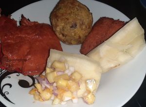 Una foto de Tacacho con cecina en sartén🌴🙈😋