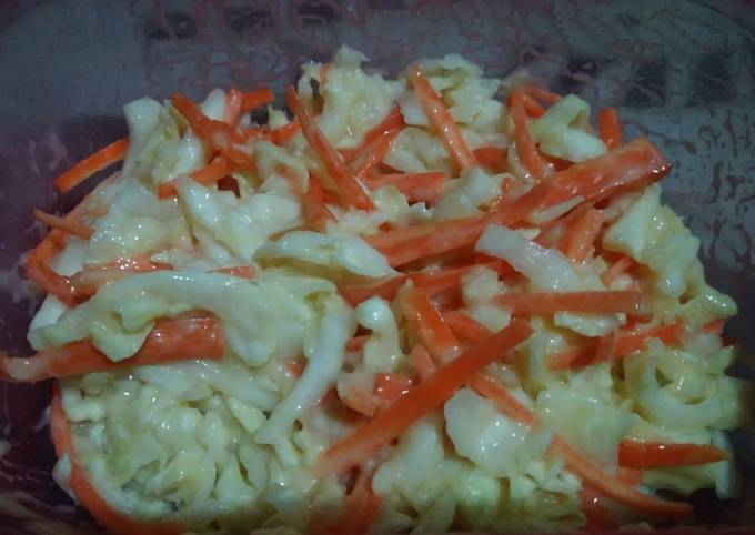 Salad Kubis Wortel Lobak Dengan Thousand Island Mayo Dressing