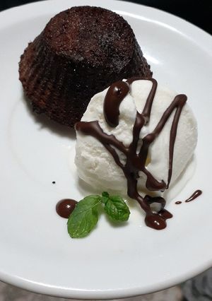 Una foto de Volcán de chocolate
