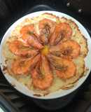 Tôm nướng phô mai không gia vị (bằng lò chiên không dầu)