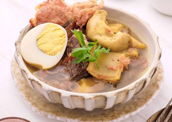 Resep Soto Daging Bening Seger, Enak Banget