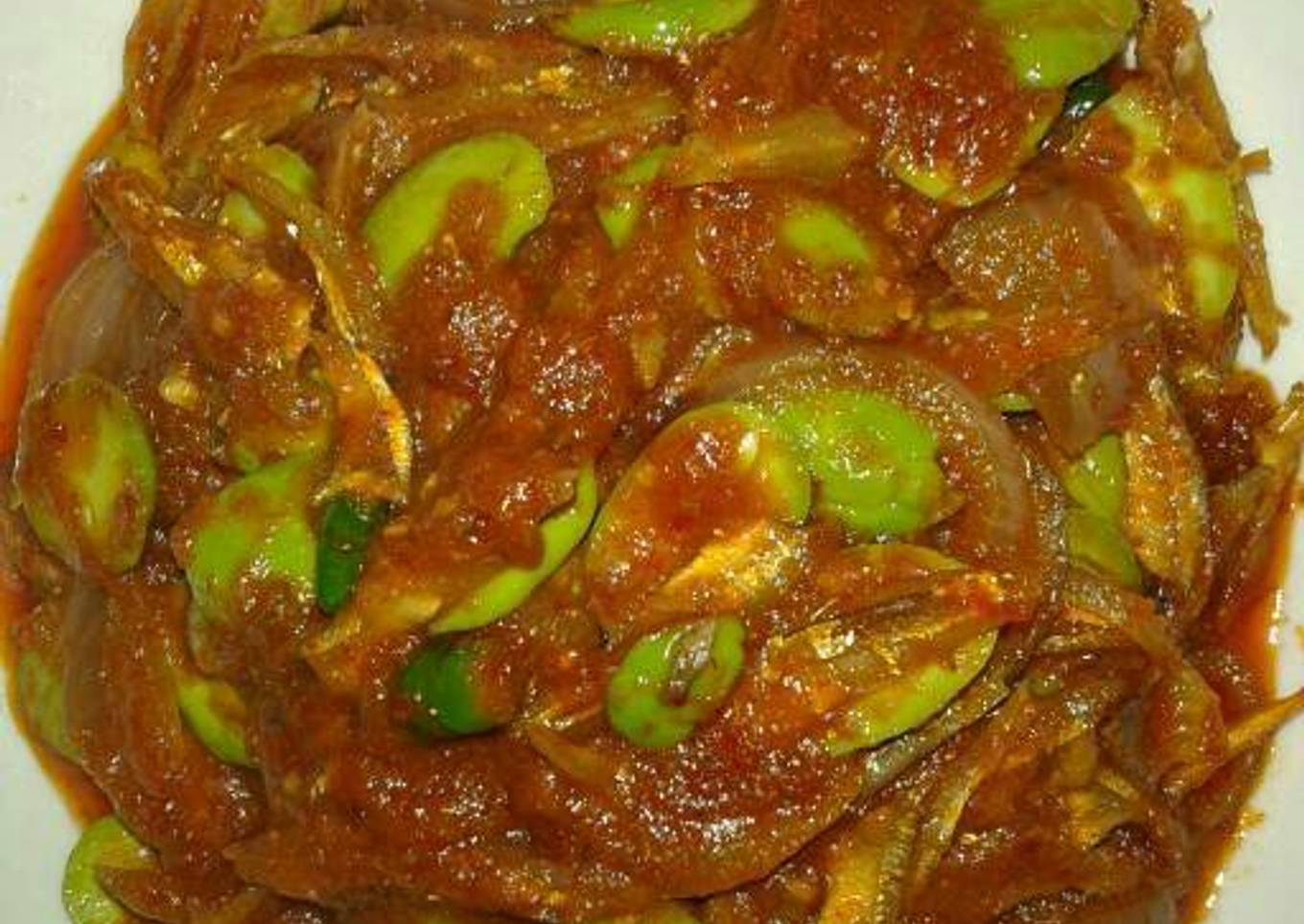 Balado teri dan petai
