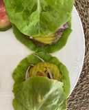 Hamburguesas saludables envueltas en lechuga
