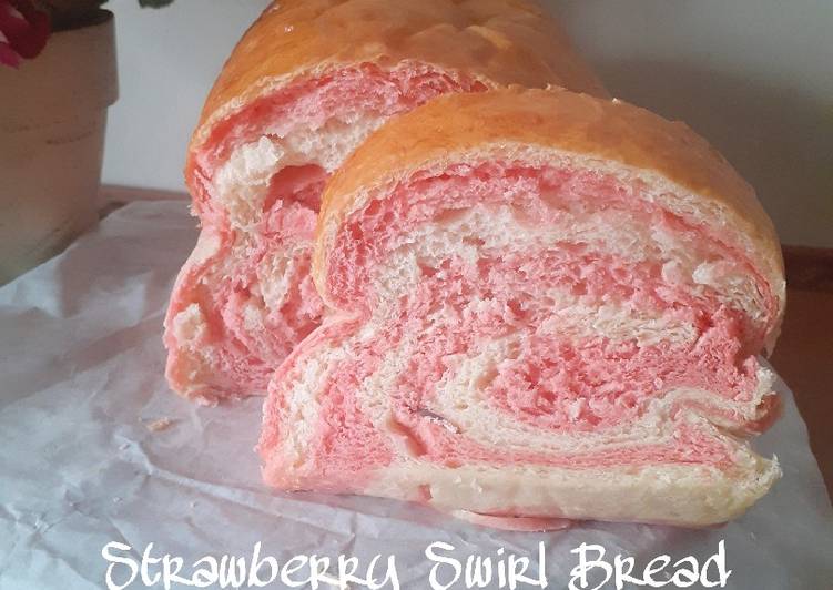 Resep Strawberry Swirl Bread/Roti Tawar Strawberry…. ?? yang Menggugah Selera