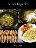 Langostinos & Farfales en Salsa Verde de Hongos