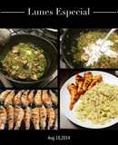Langostinos & Farfales en Salsa Verde de Hongos
