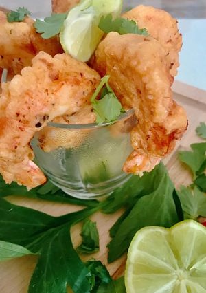 Une photo de Crevettes panées 🍤🍤🍤