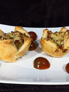 Una foto de Hojaldre de setas y bacon