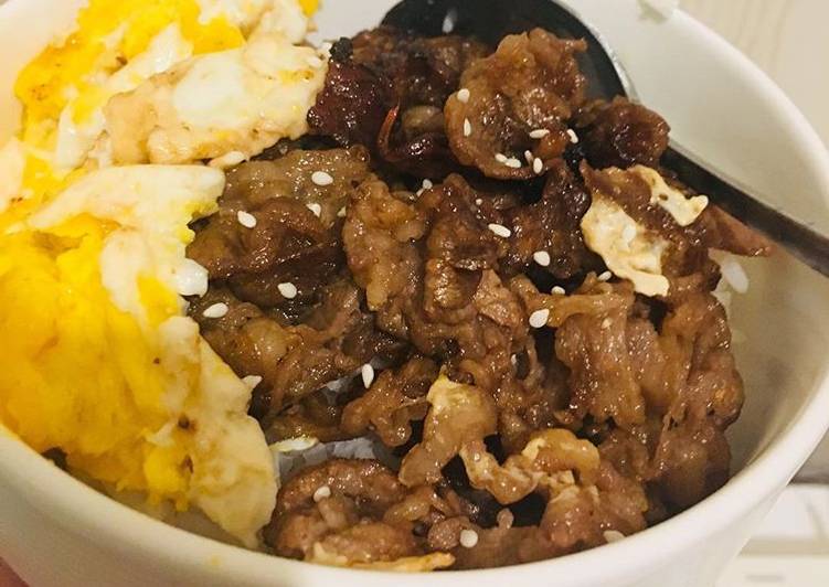 Resep Rice Bowl Yakiniku (Daging Bakar) yang Enak Banget