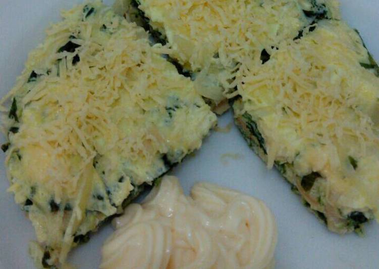 Steamed Egg Spinach with Cheese