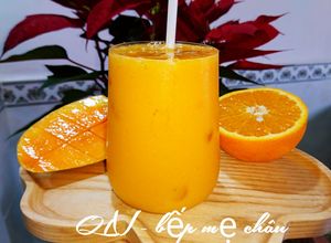 Hình của món Sinh tố cam xoài.