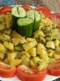 البطاطا بالكزبرة والثوم (بطاطا حرة)