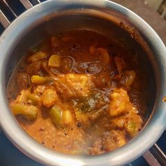 A picture of #भोपळी_मिरचीचे_पंचामृत♥️🌿🥘.