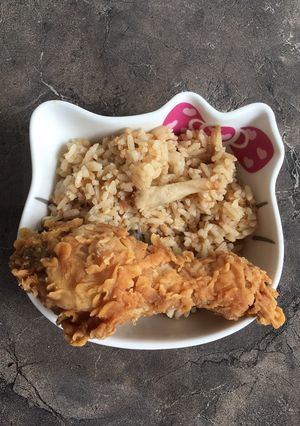 Foto resep Nasi Ayam Crispy KFC Rice Cooker
