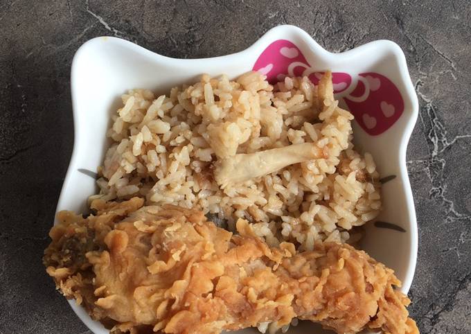 Nasi Ayam Crispy KFC Rice Cooker