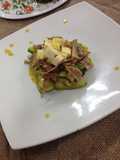 Ensalada de calabacín, tocineta y queso mozzarella con una vinagreta de miel con limón ❗️