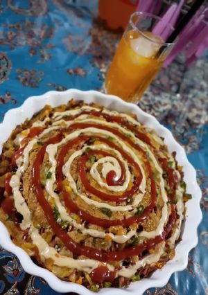 عکسی از دستور سیب زمینی پنیری