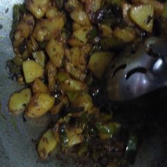 Potato with capsicum A picture of Potato with capsicum.