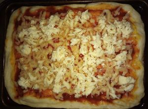 Una foto de Pizza fácil con levadura en polvo