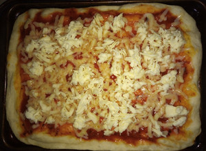 Una foto de Pizza fácil con levadura en polvo