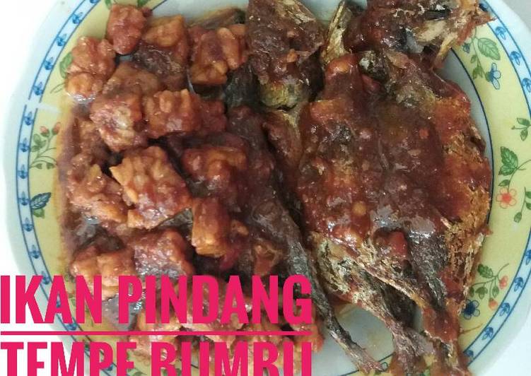 Ikan pindang tempe bumbu merah pedas