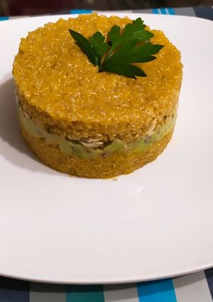 Una foto de Causa Rellena de Quinoa o Quinua