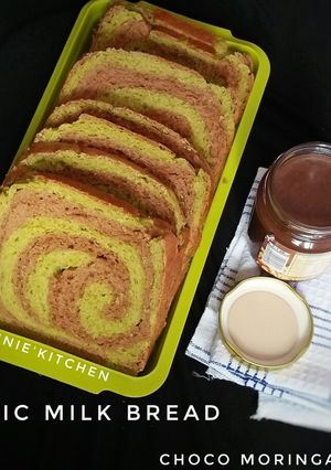 Foto resep Roti tawar (coklat+Moringa/daun kelor)