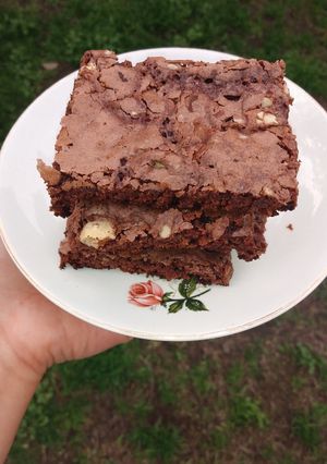 Una foto de Brownies de chocolate y nuez ❤️