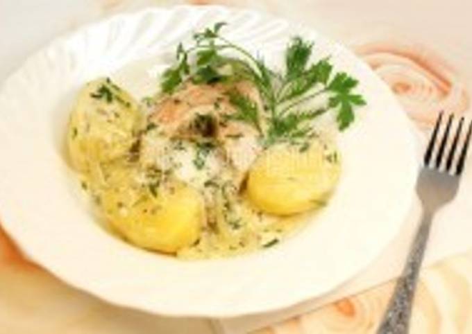 Горбуша Тушеная В Сметане - Пошаговый Рецепт С Фото. Автор Рецепта  Александр - Директор Cookpad . - Cookpad