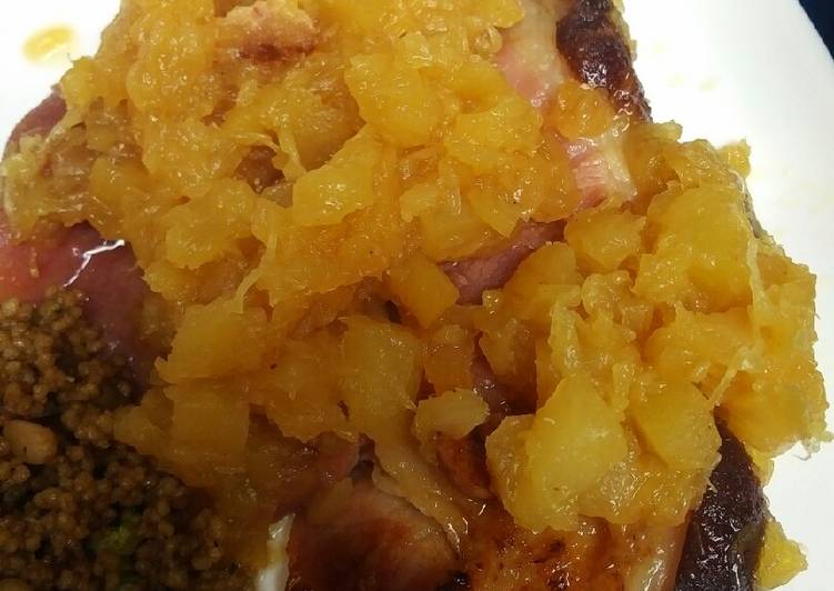 Step-by-Step Guide to Make Homemade Fried Ham steaks with Crushed Pineapple