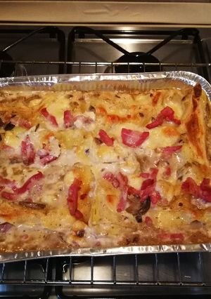 Foto di Lasagne con funghi e pancetta