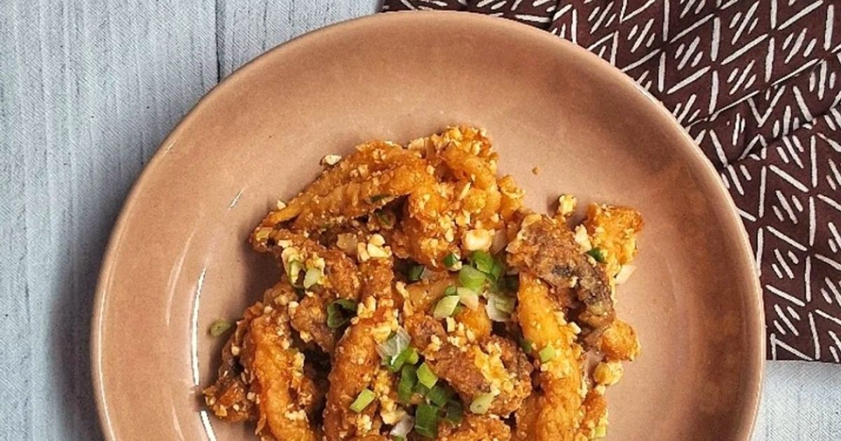 605. Cumi Goreng Saos Telur Asin