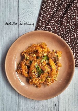 Foto resep 605. Cumi Goreng Saos Telur Asin