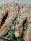 Salmón y brócoli al horno